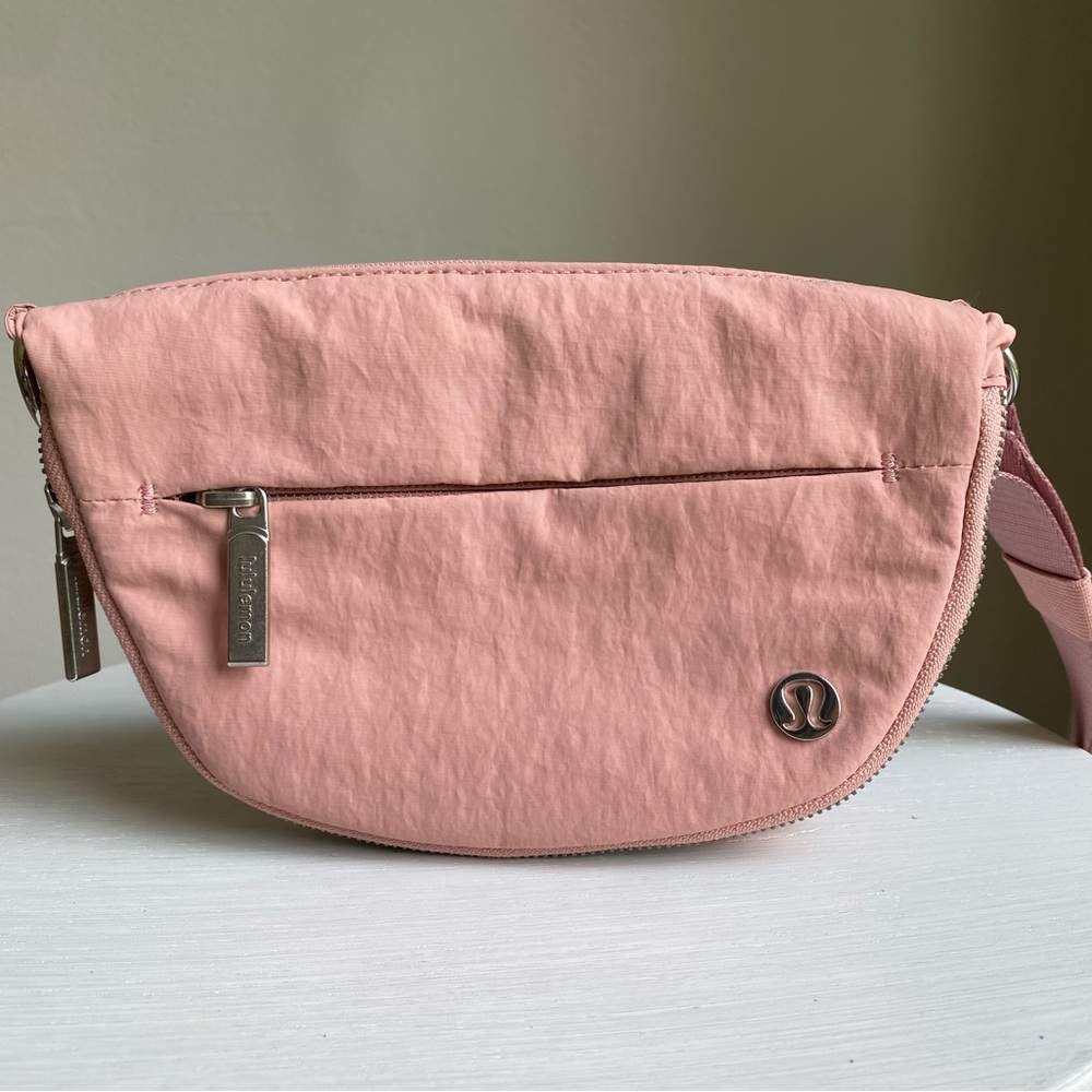 Lululemon Athletica Pink Crossbody Bag with Minimalist Design